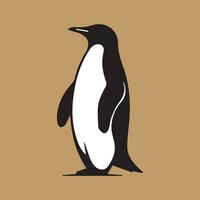 pingüino dibujos animados. vector ilustración de un pingüino en plano estilo.