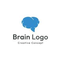 único vistoso cerebro logo modelo diseño con creativo ideas vector