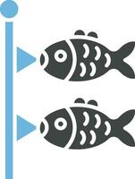 Carp Streamer icon vector image.