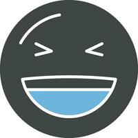 Grinning Squinting Face icon vector image.