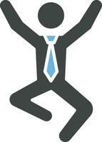 Businessman Jumping icon vector image.