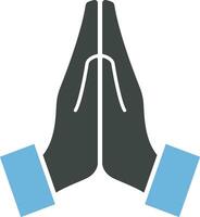 Folded Hands icon vector image.