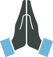 Folded Hands icon vector image.