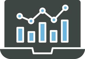 Online Statistics icon vector image.