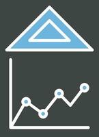 Set Square and Graph icon vector image.