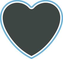 Black Heart icon vector image.