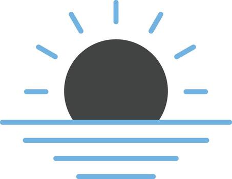 Sunset icon vector image.