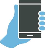 Holding Smartphone icon vector image.