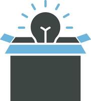 Think Out of the Box icon vector image.