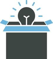 Think Out of the Box icon vector image.