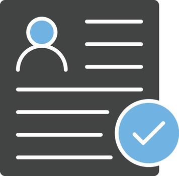 Valid User Profile icon vector image.