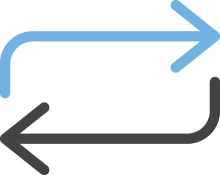 repetir icono vector imagen.