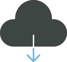 Download from Cloud icon vector image.