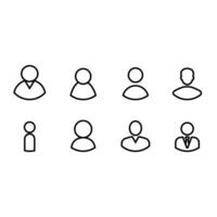 conjunto de vectores de iconos de usuario. colección de signos de ilustración de personas. símbolo del hombre. logotipo de avatar.