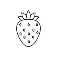 Strawberry icon vector. Fruits illustration sign. Vitamins symbol. Vegetarian logo. Food mark. vector