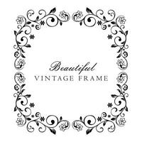 Gorgeous vintage floral frame with blank space vector