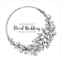 Geometric wedding floral invitation, polygonal line art with floral wedding chic invitation vector