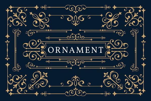 Vector classic ornament frame element