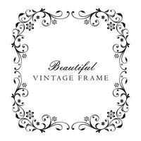 Gorgeous vintage floral frame with blank space vector