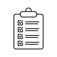 Clipboard icon. Checklist sign symbol for web site and app design. vector