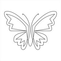 Butterfly one line art drawing continuous beautiful flying outline vector art  illustration design