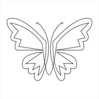 mariposa uno línea Arte dibujo continuo hermosa volador contorno vector Arte ilustración diseño