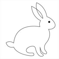 Continuous one line art drawing rabbit pet animal free hand sketch outline vector art minimalist