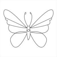 mariposa uno línea Arte dibujo continuo hermosa volador contorno vector Arte ilustración diseño