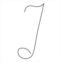 Single line art drawing music icon in doodle style continuous outline vector art illustration