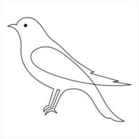 Continuous one line art drawing hummingbird hand drawn vector illustration of style