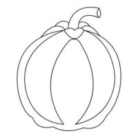 The pumpkin fresh fruit for icon outline vector illustration design continuous one line drawing