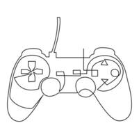 Vector joystick control device playing video games continuous single line art