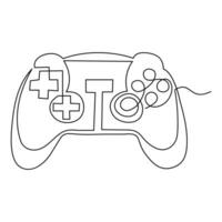 Vector joystick control device playing video games continuous single line art