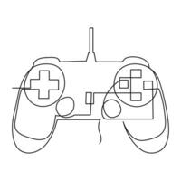 Vector joystick control device playing video games continuous single line art