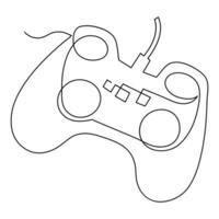 Vector joystick control device playing video games continuous single line art