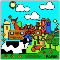 farm vector illustration for background, banner, poster, template, design, etc