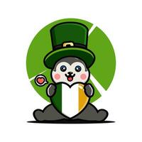 St Patrick day cartoon character leprechaun vector