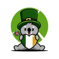 St Patrick day cartoon character leprechaun vector