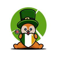 St Patrick day cartoon character leprechaun vector