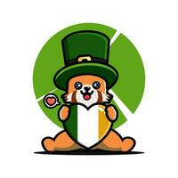 St Patrick day cartoon character leprechaun vector