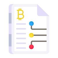 Creative design icon of bitcoin file vector