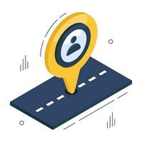 Premium design icon of user location vector