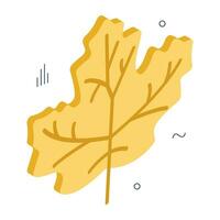 Editable design icon of maple leaf vector