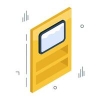 Conceptual isometric design icon of door vector