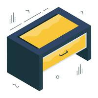 Perfect design icon of drawer desk vector