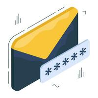 Perfect design icon of mail security vector