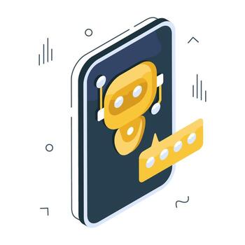 An icon design of mobile robot vector