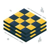 A isometric design icon of tiles vector