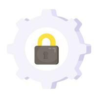 icono de diseño único de configuración de seguridad vector