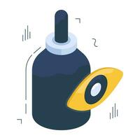 An icon design of eye drops vector